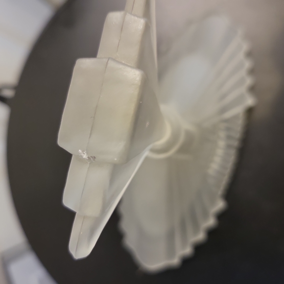 Silvestri Frosted Satin Glass Art Deco Perfume Bottle w/ Stopper - Picture 7 of 14